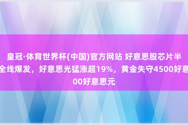 皇冠·体育世界杯(中国)官方网站 好意思股芯片半导体全线爆发,好意思光猛涨超19%,黄金失守4500好意思元