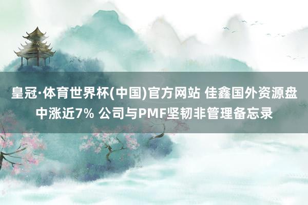 皇冠·体育世界杯(中国)官方网站 佳鑫国外资源盘中涨近7% 公司与PMF坚韧非管理备忘录