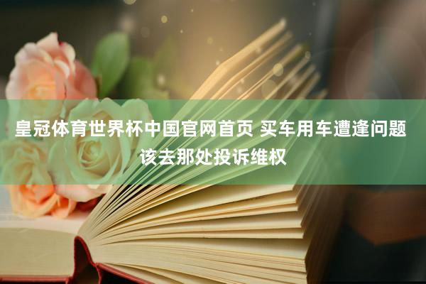 皇冠体育世界杯中国官网首页 买车用车遭逢问题 该去那处投诉维权