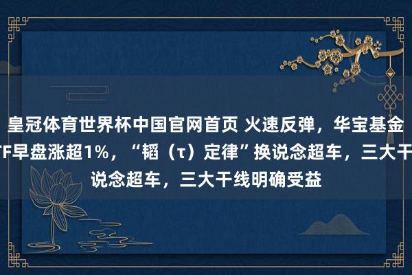 皇冠体育世界杯中国官网首页 火速反弹,华宝基金科创芯片ETF早盘涨超1%,“韬(τ)定律”换说念超车,三大干线明确受益