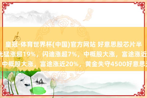 皇冠·体育世界杯(中国)官方网站 好意思股芯片半导体全线爆发,好意思光猛涨超19%,闪迪涨超7%,中概股大涨,富途涨近20%,黄金失守4500好意思元
