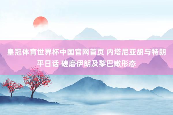 皇冠体育世界杯中国官网首页 内塔尼亚胡与特朗平日话 磋磨伊朗及黎巴嫩形态