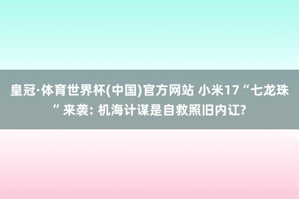 皇冠·体育世界杯(中国)官方网站 小米17“七龙珠”来袭: 机海计谋是自救照旧内讧?
