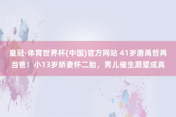 皇冠·体育世界杯(中国)官方网站 41岁唐禹哲再当爸！小13岁娇妻怀二胎，男儿催生愿望成真